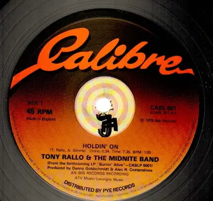 Tony Rallo & The Midnite Band - Holdin' On / Burnin' Alive