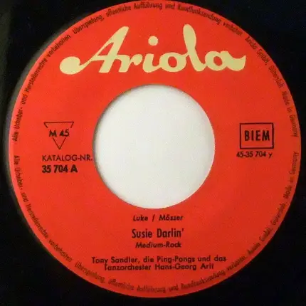 Tony Sandler - Am Tag, Als Der Regen Kam / Susie Darlin'