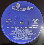 LP - Tony Santagata - 'Lu Maritiello' E Altre Canzoni DI