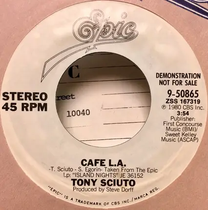 Tony Sciuto - Cafe L.A.