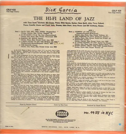Dick Garcia , Tony Scott , Bill Evans , Gene Quill , Terry Pollard , John Drew , a.o. - The Hi-Fi Land Of Jazz