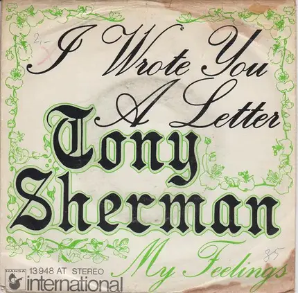 Tony Sherman - I Wrote You A Letter