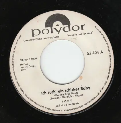 Tony Und Die Blue Beats - Ich Such' Ein Schickes Baby / Wo Ist Susi?