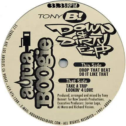 Tony B! - Down And Dirty EP