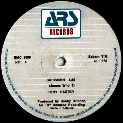 Tony Baxter - Screamin (James Who ?)