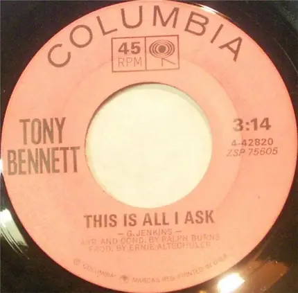Tony Bennett - This Is All I Ask
