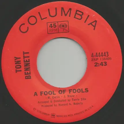 Tony Bennett With His San Francisco Buddy Dominic Germano - A Fool Of Fools