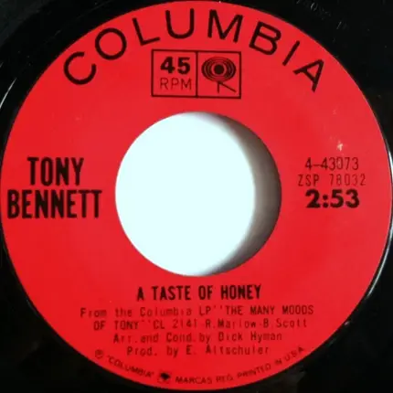 Tony Bennett - A Taste Of Honey / It's A Sin To Tell A Lie