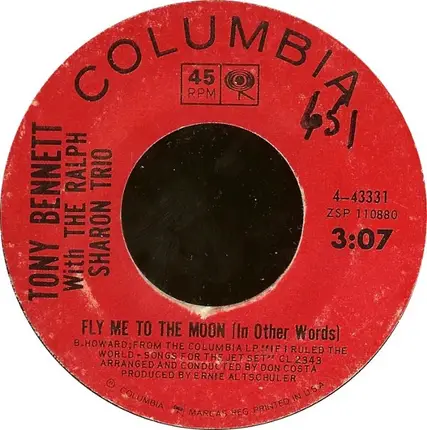 Tony Bennett With The Ralph Sharon Trio - How Insensitive / Fly Me To The Moon (In Other Words)