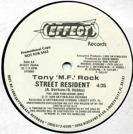 Tony M.F. Rock - Street Resident
