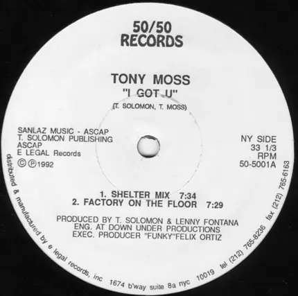 Tony Moss - I Got U