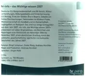 CD - Tondokumente - hr-Info - das Wichtige wissen 2007