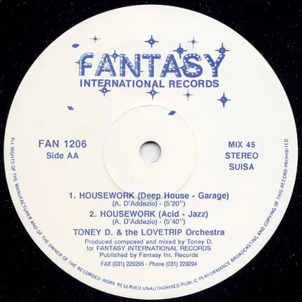 Toney D & The Lovetrip Orchestra - Housework