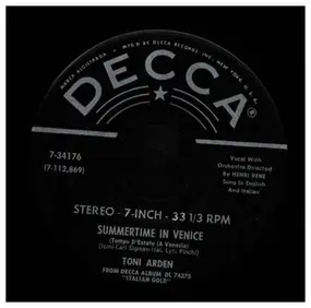 Toni Arden - Come prima/Summertime in Venice