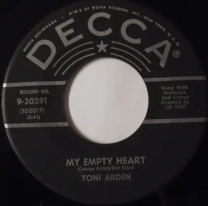 Toni Arden - Like A Baby / My Empty Heart