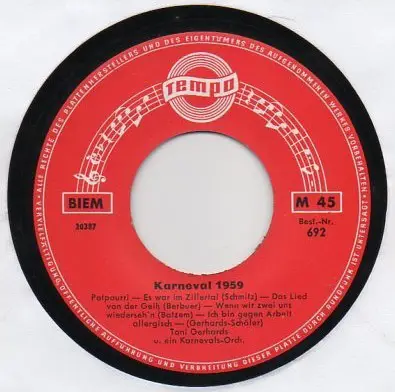 Toni Gerhards - Karnevals-Schlager-Parade 1959