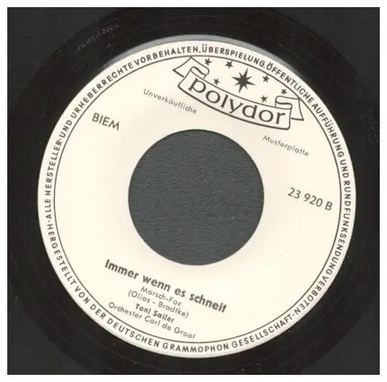 Toni Sailer - Tiroler Hula Hup / Immer Wenn Es Schneit