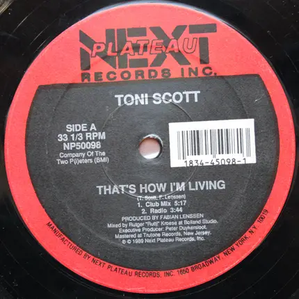Toni Scott, Tony Scott - That's How I'm Living