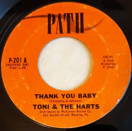 Toni & The Harts - Thank You Baby / Stay In School
