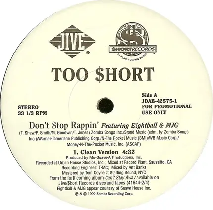 too short - Don't Stop Rappin'