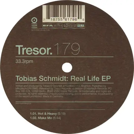 Tobias Schmidt - Real Life ep