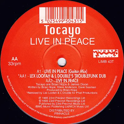 Tocayo - Live In Peace