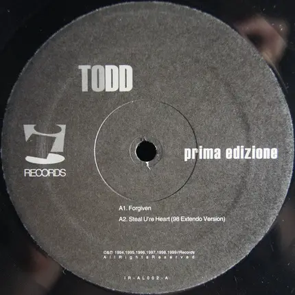 Todd Edwards - Prima Edizione