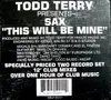 Double LP - Todd Terry Presents Sax - This Will Be Mine