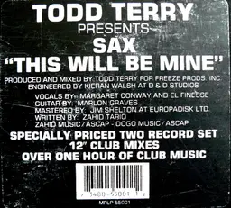 Todd terry presents sax this will be mine