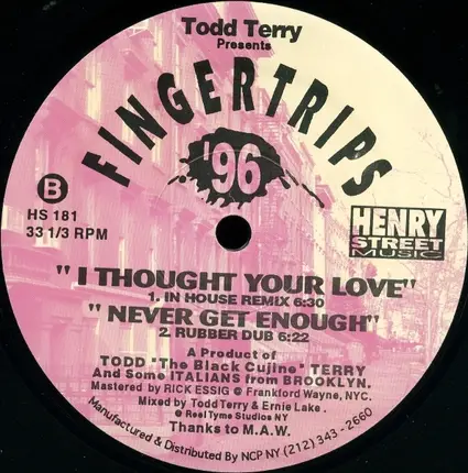 Todd Terry - Fingertrips '96
