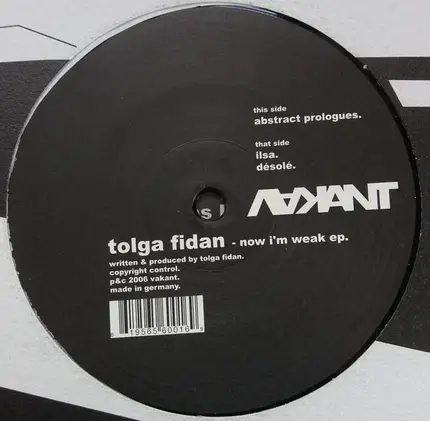 Tolga Fidan - NOW I'M WEAK EP