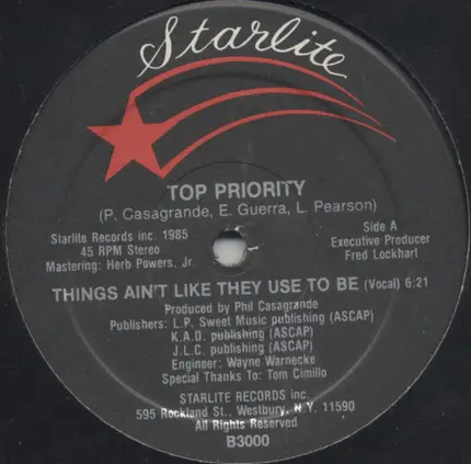 Top Priority - Things Ain't Like They Used To Be