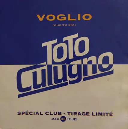 Toto Cutugno - Voglio (Che Tu Sia)
