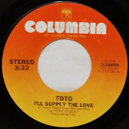 Toto - I'll Supply The Love