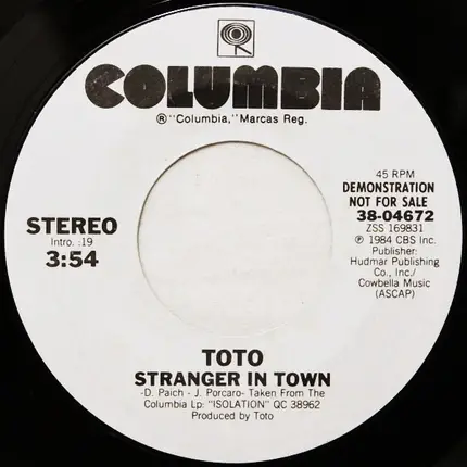 Toto - Stranger In Town