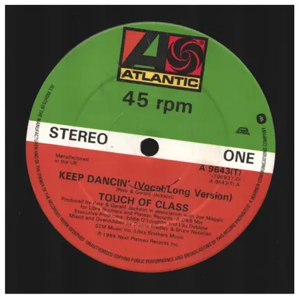 Touch Of Class - Keep Dancin