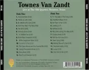 Double CD - Townes Van Zandt - Live At The Old Quarter, Houston, Texas