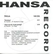 7inch Vinyl Single - Troja - Himalaya