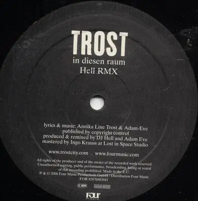 TROST - IN DIESEM RAUM ( DJ HELL RX )