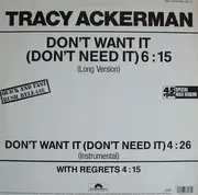 12inch Vinyl Single - Tracy Ackerman - Don't Want It