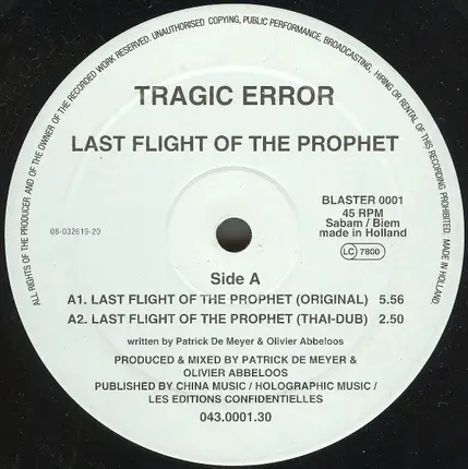 Tragic Error - Last Flight Of The Prophet