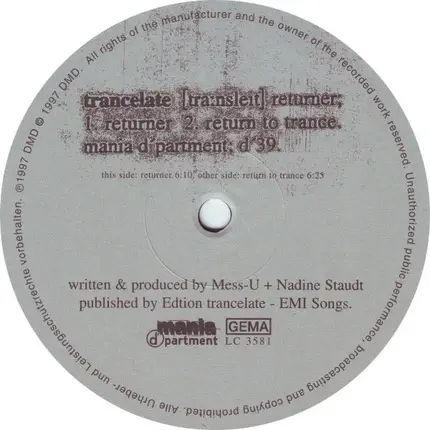 Trancelate - Returner