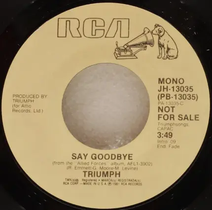 Triumph - Say Goodbye