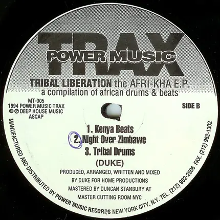 Tribal Liberation - The Afri-Kha E.P. (A Compilation Of African Drums & Beats)