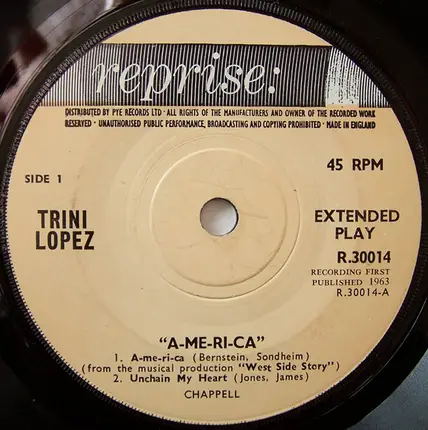 Trini Lopez - A-ME-RI-CA - Trini Lopez At PJ's