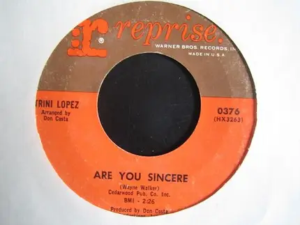 Trini Lopez - Are You Sincere