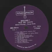 LP - Trio Bel Canto - Encore! - Mono