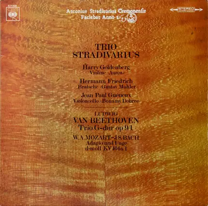 Beethoven / Mozart / Bach / Trio Stradivarius - Trio G-dur Op9/1, Adagio Und Fuge D-moll Kv 404a/1