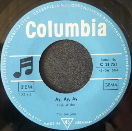 Trio San José - Barcarole / Ay, Ay, Ay