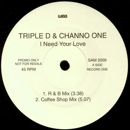 Triple D & Channel One - I Need Your Love